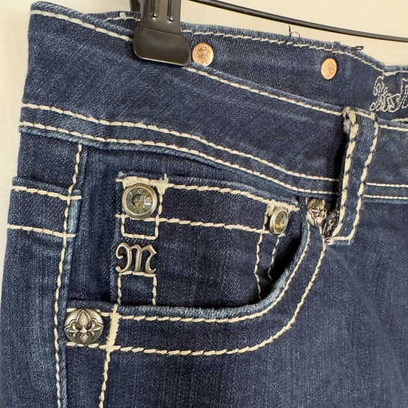 MISS ME Bootcut Jeans with contrast stitching, embroidered & rhinestones - Picture 11 of 14